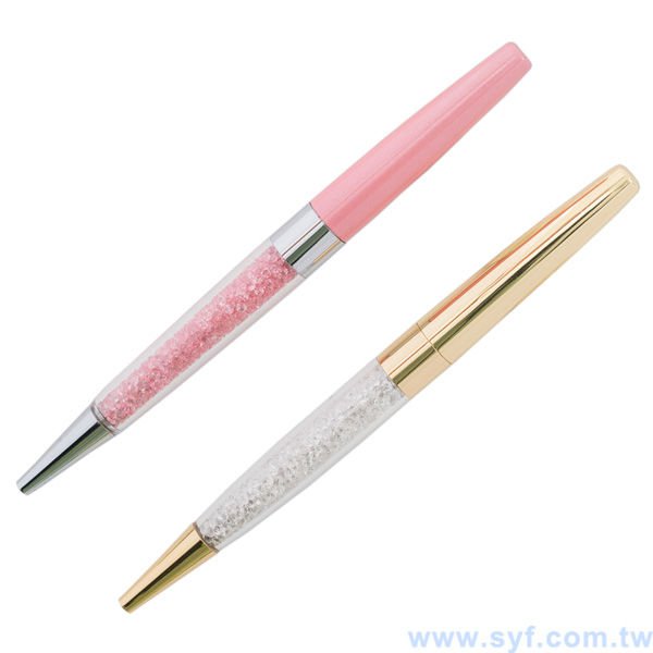 水晶禮品筆-金屬廣告筆-旋轉式原子筆-兩種款式可選-採購批發贈品筆_0